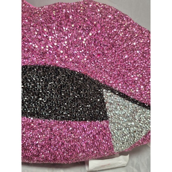NWT - Sparkles Home Vampire Lips RhineStone Pillow - Picture 2 of 6